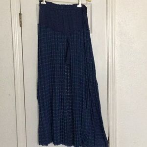 Free People BEACH BLUE HI LOW SKIRT
